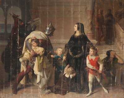 Tilfangetagelsen af Manfreds sønner af Eduard Ritter von Engerth