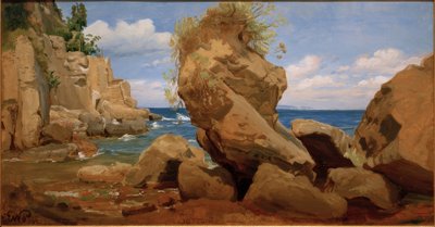 Kystlandskab nær Sorrento af Eduard Wilhelm Pose