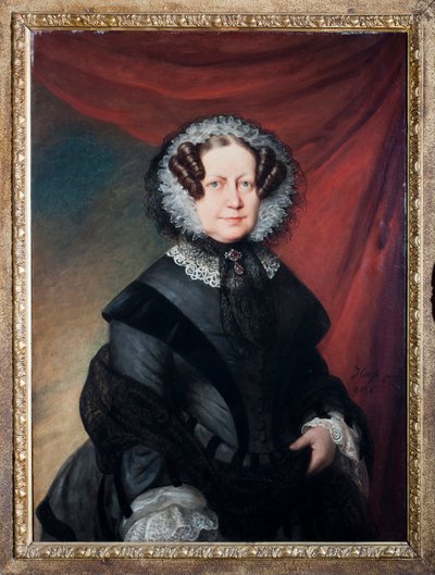 Portræt af Artemisia Negrone Brignole-Sale (Brignole Sale), Hertugindens mor Galliera Maria Brignole Sale de Ferrari Maleri af Eduard von Heuss (1808-1880) Gener, nye gademuseer af Eduard von Heuss
