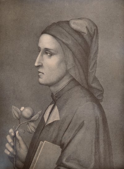 Dante Alighieri, italiensk digter, 1800-tallet 1894 af Eduardo Chiossone
