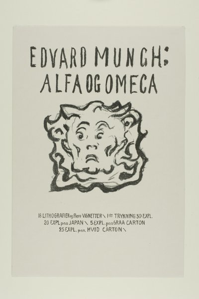 Alfa og Omega: Titelside af Edvard Munch