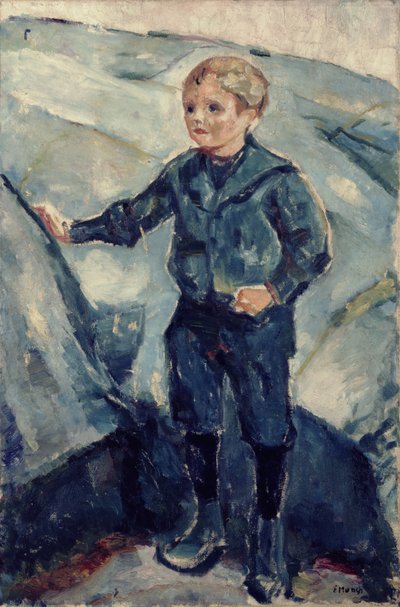 Dreng i blåt, ca. 1900 af Edvard Munch