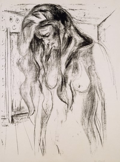 grædende pige; grædende pige af Edvard Munch