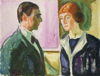Farvel (Dobbeltportræt af Hugo og Kathe Perls); Farvel (dobbeltportræt af Hugo og Kathe Perls), ca. 1912 (olie på lærred) af Edvard Munch