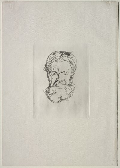 En mands hoved af Edvard Munch