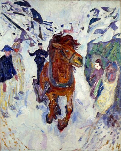 Hestegalopmaleri af Edvard Munch (1863-1944) 1910-1912 Dim. 148x119,5 cm Oslo, Kommunale kunstsamlinger Munch-museet (Musee Munch) af Edvard Munch