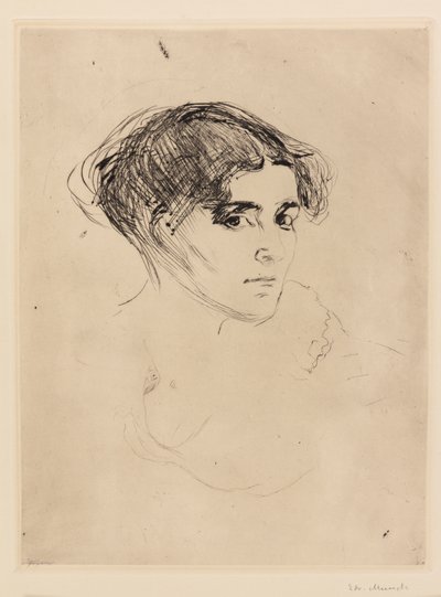 Kvindehoved af Edvard Munch