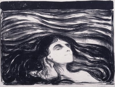 Lovers in the Waves af Edvard Munch