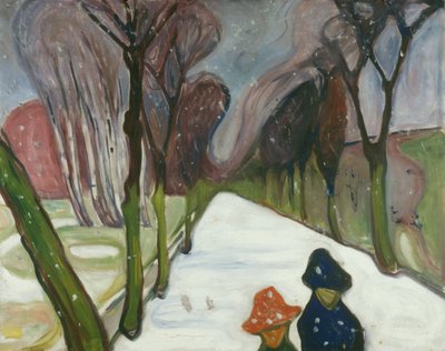 Ny sne på alléen af Edvard Munch