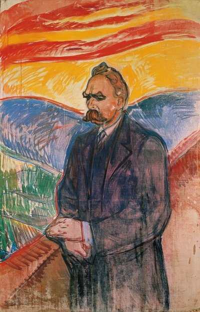 Portræt af Friedrich Nietzsche, ca. 1906 (olie på lærred) af Edvard Munch
