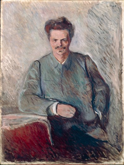 Portræt af Johan August Strindberg (olie på lærred) af Edvard Munch