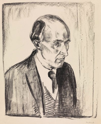 Portræt af komponisten Frederick Delius 1862-1934, 1920. af Edvard Munch
