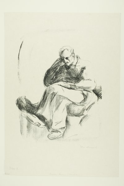 Siddende mand af Edvard Munch