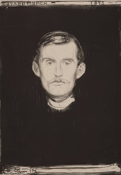 Selvportræt. 1895 af Edvard Munch