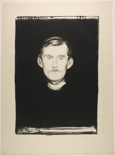 Selvportræt af Edvard Munch