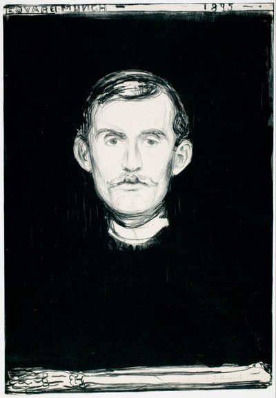 Selvportræt af Edvard Munch