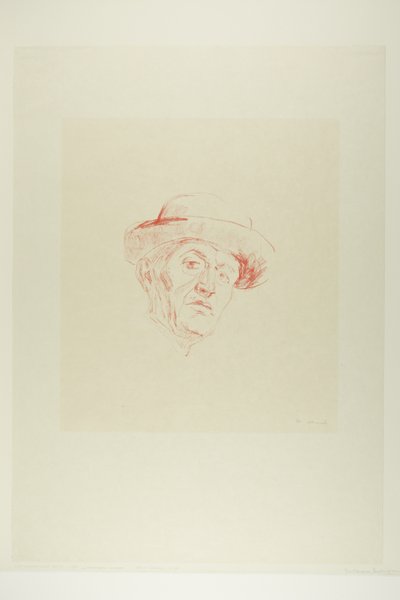 Selvportræt med hat I af Edvard Munch