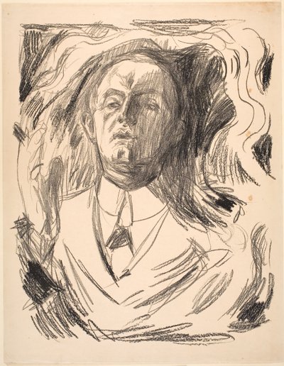 Selvportræt med cigaret af Edvard Munch