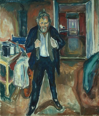 Søvnløs nat. Selvportræt i indre uro af Edvard Munch