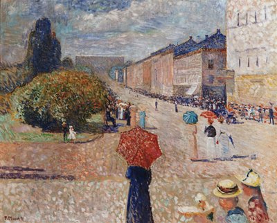 Forår i Karl Johans gade af Edvard Munch
