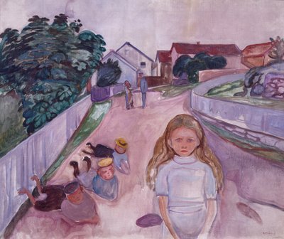 Solrig dag i Åsgårdstrand af Edvard Munch
