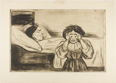 Den døde mor og hendes barn af Edvard Munch
