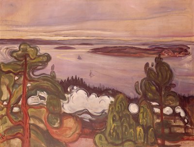 Røg fra tog af Edvard Munch