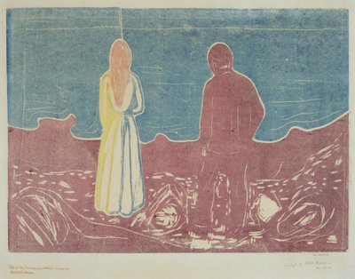 To mennesker, 1899 (The Lonely Ones) af Edvard Munch