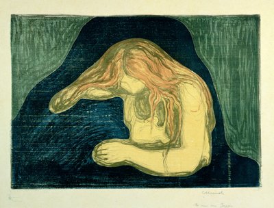 Vampyr af Edvard Munch