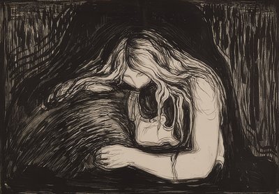 Vampyr II. 1895/1902 af Edvard Munch