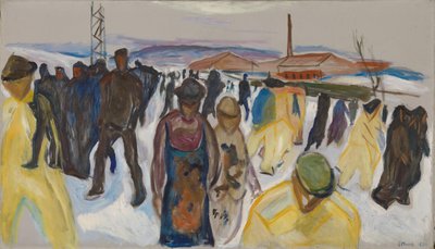 Arbejdere vender hjem af Edvard Munch