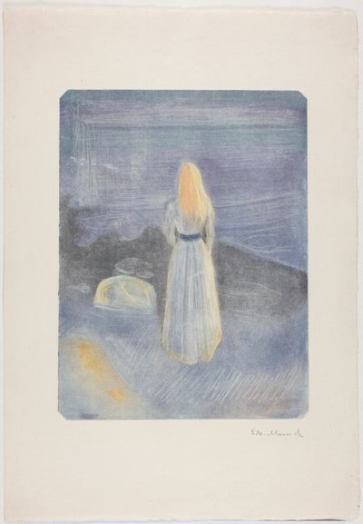 Ung kvinde på stranden af Edvard Munch