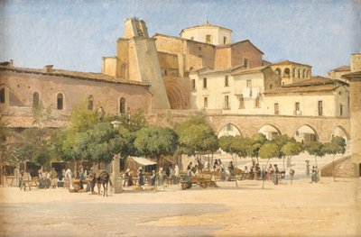 Torvet i Sulmona af Edvard Petersen