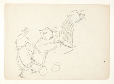 Figurstudie til Langelinie-billedet af Edvard Weie