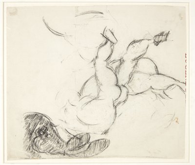 Figurstudie til Poseidon-billedet af Edvard Weie
