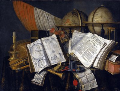 Vanitas Still Life af Edwaert Collier (1642-1708) af Edwaert Colyer or Collier