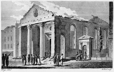 Ruinerne af St Paul Covent Garden af Edward (after) Dayes