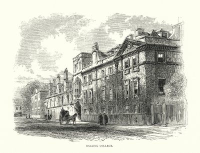 Balliol College (gravering) af Edward (after) Whymper