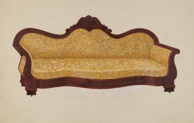 Sofa af mahogni af Edward A. Darby