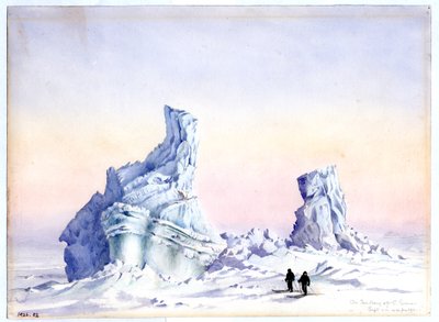 Et isbjerg ud for Cape Evans, 1.-11. september, 1911 (wc på papir) af Edward Adrian Wilson