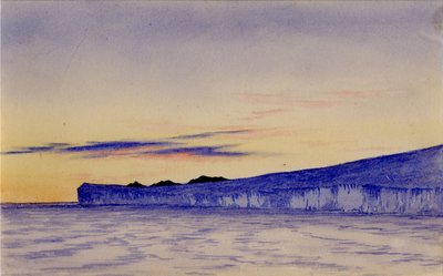 Blue Ice Cliffs, 1901-04 (wc på papir) af Edward Adrian Wilson