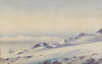"Discovery" ved Hut Point af Edward Adrian Wilson