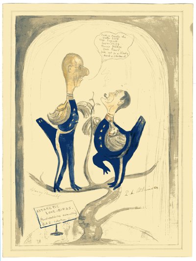 Harry Pennell og Dr. E.L.A. Atkinson, 1910-12 (wc & blyant på papir) af Edward Adrian Wilson