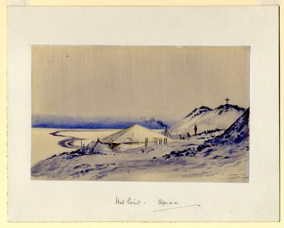 Hut Point, 1911 (wc på papir) af Edward Adrian Wilson