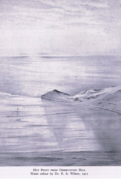 Hut Point fra Observation Hill af Edward Adrian Wilson
