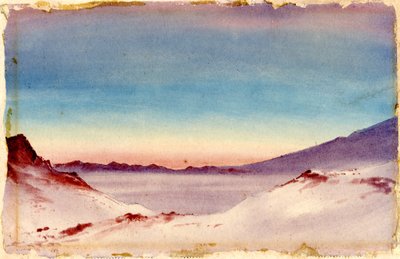 Hut Point from the Gap, 1901-04 (wc på papir) af Edward Adrian Wilson
