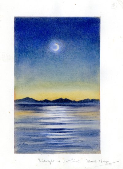 Midnat ved Hut Point af Edward Adrian Wilson