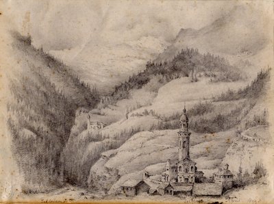 Tiefencastel, Schweiz, 1899 af Edward Adrian Wilson