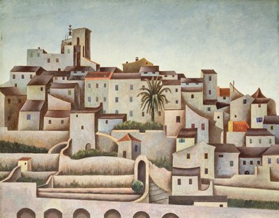 Biot, ca. 1925 (olie på lærred) af Edward Alexander Wadsworth