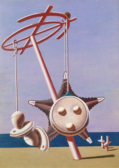 Enigma (olie på lærred) af Edward Alexander Wadsworth